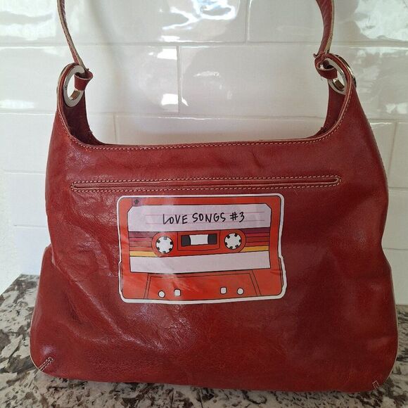 Cole Haan Handbags - Cole Haan Red Leather Tote with Cassette Graphic. Cute and Classic!